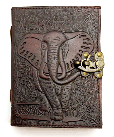 Elephant Leather Embossed Journal